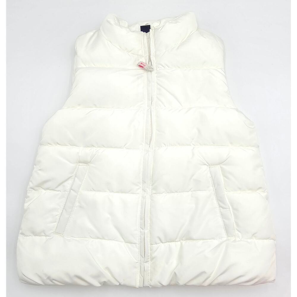 2 Gap Girl's Size 4/5 Pink and White Puffer Vests - Picture 2 of 7